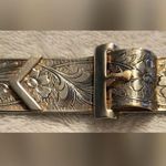 CORO Vintage 1920’s Floral Belt Buckle Brooch Silver Photo 2