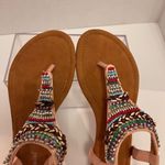 Top Moda  Embellished sandals size 7  flops , thongs beaded flats Photo 1