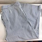 Madewell NWT Emmett Wide-Leg Crop Pants in Herringbone Railroad Stripe Size 36P Photo 3
