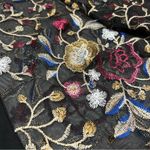 Catherines Black Label Sheer Top Embroidered Floral Print Cropped Open Cardigan Size 0X Photo 6