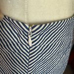 Loft blue and white striped A-Line fully lined knee length skirt women's size 4 Photo 6