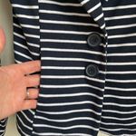 Forever 21 Navy White Stripes Blazer Jacket Buttons Pockets Women's Size S Photo 2