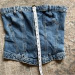 ZARA  Blue Denim Jean Strapless Bustier Corset Top XXL Photo 7