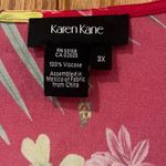 Karen Kane  Fresh Squeeze Short Sleeve Tie-Front Top Red Tropical Floral Size 3X‎ Photo 6