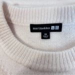 Marimekko Uniqlo Sweater Dress Women Size XS Cream Wool Knit Boho Lagenlook Art White Photo 2
