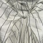 ZARA  Striped Black & White Strapless Knotted Linen Blend Midi Dress(Size Medium) Photo 10