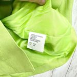 Chico's  Jacket Women Size XL Button Bright Green Metallic Thread Windbreaker Photo 2