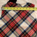 J. Crew Tartan Plaid Bow Shoulder Sleeveless Top Womens Size 2 Christmas Holiday Red Photo 5