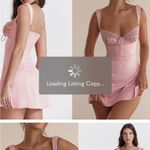 House Of CB HOUSE OF‎ CB 'Adriana' Rose Satin And Lace Mini Dress NWOT Photo 9