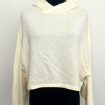 Fabletics Ivory Cream Crop Hoodie in XXS Photo 0