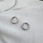 10mm Small Silver Hoop Earrings for Women Photo 1