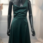 Lulus   Sereno Green  Satin Cowl Neck Asymmetrical‎ Midi Dress Sz Small Photo 0