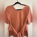 Nike  Dri-fit Studio Yoga Wrap V-Neck Rust Top Size L Photo 6