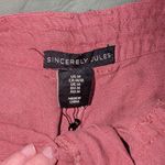 NWT Sincerely Jules Linen Blend Cargo Pants Women's Medium Dusty Pink Photo 2