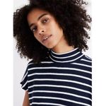 Madewell • Mockneck Tunic Top in Stripe Navy White Photo 2