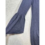 Cynthia Rowley Womens Sweater Dress S Blue Extra Fine Merino Wool Bell Sleeve Photo 2
