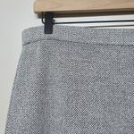 St. John White Black Tweed Knit Knee Length Skirt Size 12 Academia Quiet Luxury Photo 1