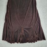 Vtg Susie Couture Velvet Skirt Set Womens L Brown Paisley Cowl Neck Whimsigoth Size L Photo 12