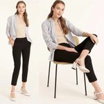 J.Crew Cameron High Rise Flat Straight Leg Stretch Trouser Pockets 12 Black Photo 1