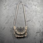 Antik Kraft Boho Festival Crossbody Bag Coin Fringe Tassel Embroidered Tribal Photo 1