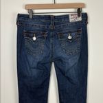 True Religion  Bootcut Jeans Women’s Size 30 Dark Wash Denim Mid Rise Stitching Photo 5