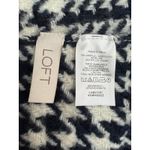 Loft  Black White Houndstooth Infinity Scarf Soft Knit Loop Winter Accessory Photo 2
