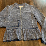 Rebecca Taylor  Navy and White Blazer - Size 4 Photo 0