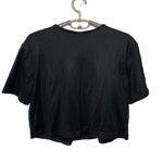 Nike Women’s Air Mesh Tee T-Shirt Black & White Crop Top Short Sleeve Size Small Photo 2