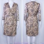Pendleton  silk floral print wrapped dress, size‎ petite 4 Photo 1
