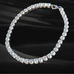 Sterling Silver CZ Diamond Tennis Bracelet Silver Photo 1