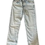 ZARA Light Acid Wash Button Fly Mid Rise Straight Leg Denim Jean // Size 4 Photo 0
