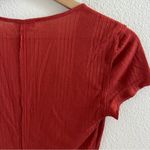 Free People Intimately Lightweight Front Button Ribbed Tee Baby T-Shirt XS Photo 4