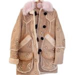 Coach  Shearling Drifter Coat Floral Embroidered Runway  EUC Photo 5
