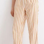 Madewell  Tapered Huston Pull-On Cropped Striped Pants Small Photo 0