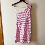 J.Crew  Women’s One Shoulder Eyelet Mini Dress Pink/White NEW Size 00 Photo 3
