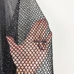 Casa Maca Black Shimmer Open Knit Mesh Fringe‎ Kimono Swim Cover One Size Size undefined Photo 12