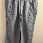 Athleta Women's Size 4 Cabo Linen Jogger Pants Chambray Blue Casual Travel Photo 0