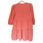 Honorine Giselle Gauze Tiered Mini Dress Mauve Pink Small Boho Western Fall Photo 2