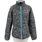 Aqua Black Reversible Light Jacket White Floral Blue Picture Organic Loys Size M Size M Photo 2