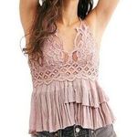 Free People New Intimately Size Small Adella Cami Tank Top Blouse Dusty Mauve 68 Photo 0