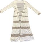CAbi Maxi Sweater Duster Lightweight Knit Stripes Photo 0