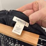 Harold’s Tweed plaid wool blend fringe hem pencil skirt Black Size 6 Photo 3