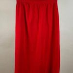 Vintage C. D. Petites Size Small Vibrant Red Midi Pencil Skirt Bold Costume Photo 0