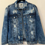 Jaase Embroidered Boho Denim Jean Jacket M Photo 0