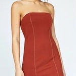 Free People Renna Mini Dress In Rust Y2K Bodycon Event Strapless Sexy Size L Photo 0