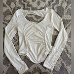 Long sleeve Workout Top⭐️ White Size M Photo 0