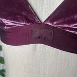 PINK - Victoria's Secret VS PINK Crushed Velvet Dark Plum Purple Maroon Bralette NWT Photo 2