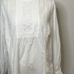 Velvet Graham Spencer‎ NWT White Long Sleeve Lace Peasant Boho Blouse Top Small Photo 0