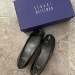 Stuart Weitzman  One Day Pump, Peep-Toe Wedge Shoes Black Size 8M In Original Box Photo 12