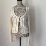 Pink Rose  Cream Knit Cardigan Photo 8